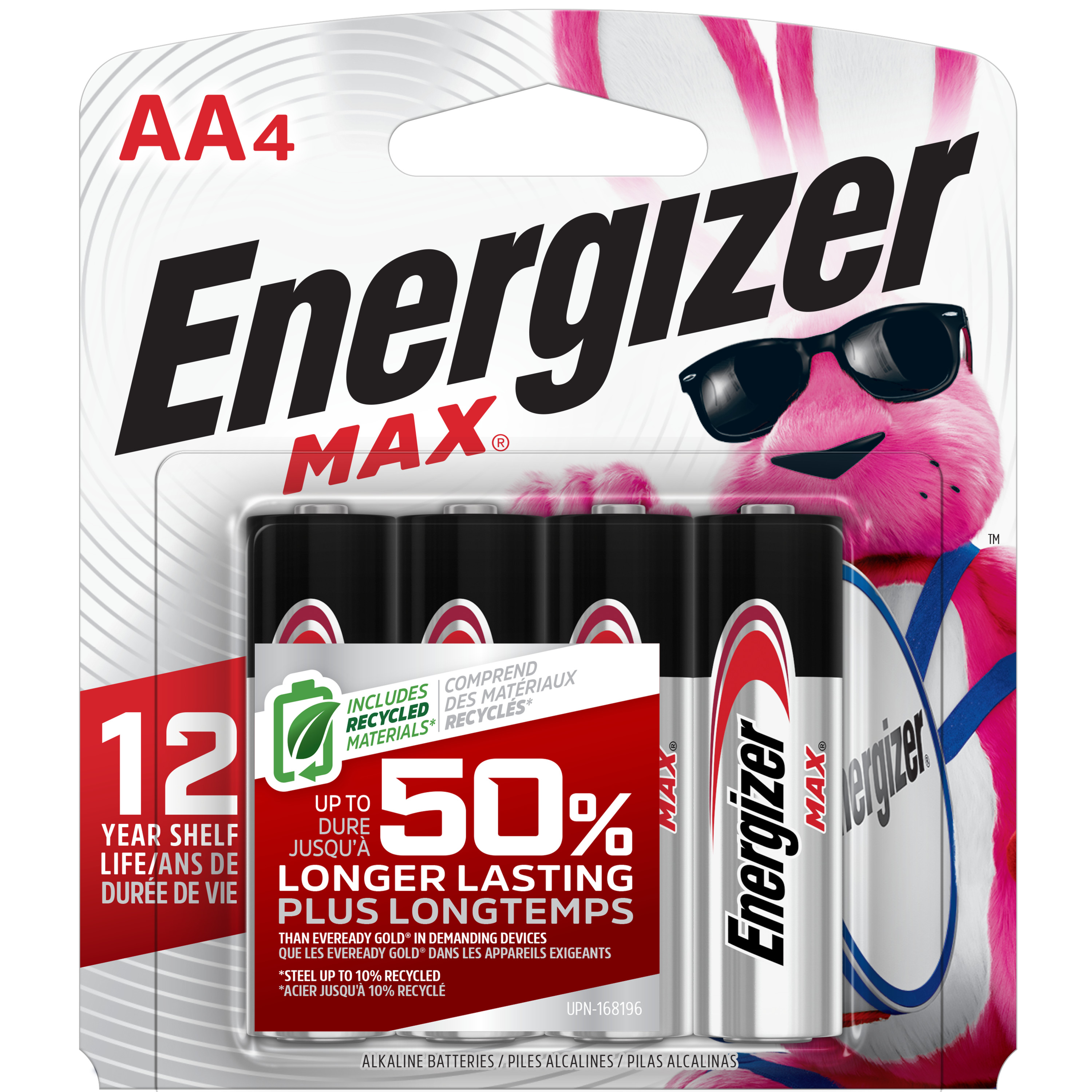 Energizer MAX AA Batteries (4 Pack), Double A Alkaline Batteries - image 1 of 15