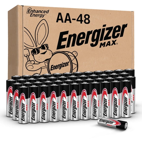 Energizer MAX AA Batteries (48 Pack), Double A Alkaline Batteries