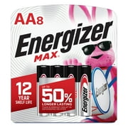 Energizer MAX AA Batteries (8 Pack), Double A Alkaline Batteries