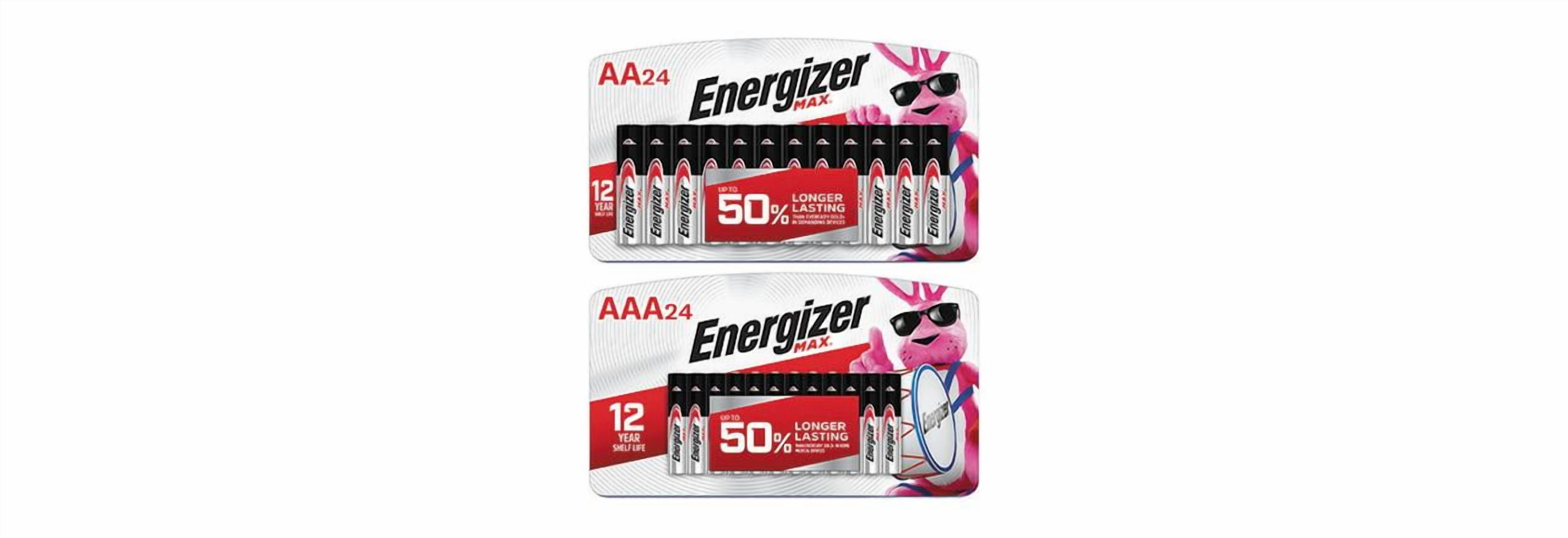 Energizer MAX AA Batteries and AAA Batteries (48 Pack Total)