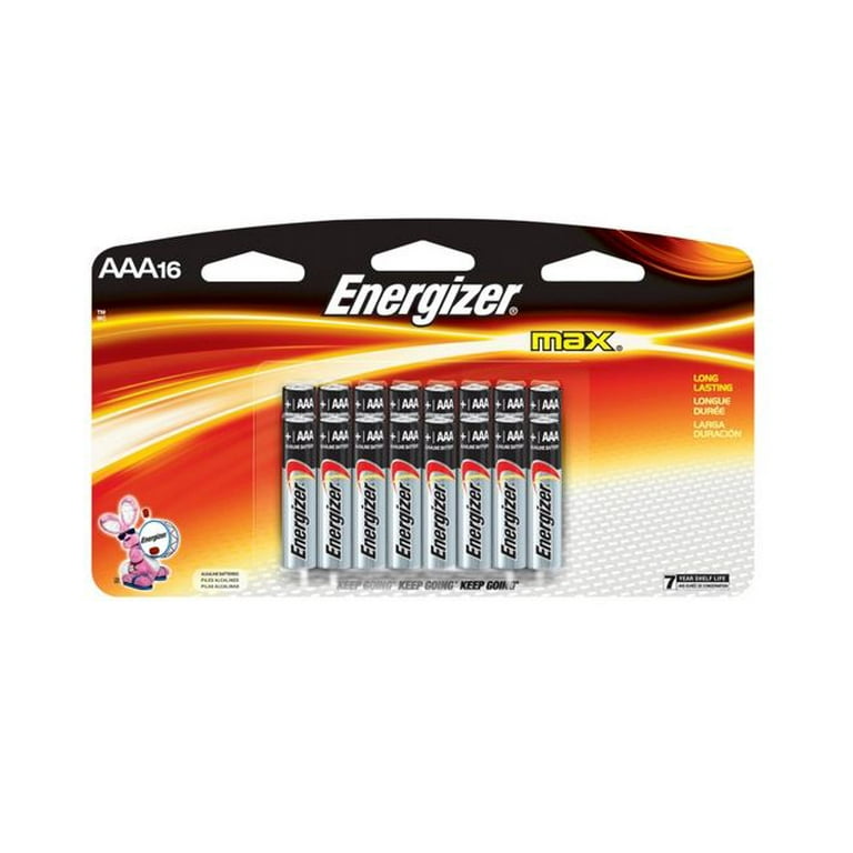 Energizer MAX AAA Batteries (16 Pack), Triple A Alkaline Batteries 