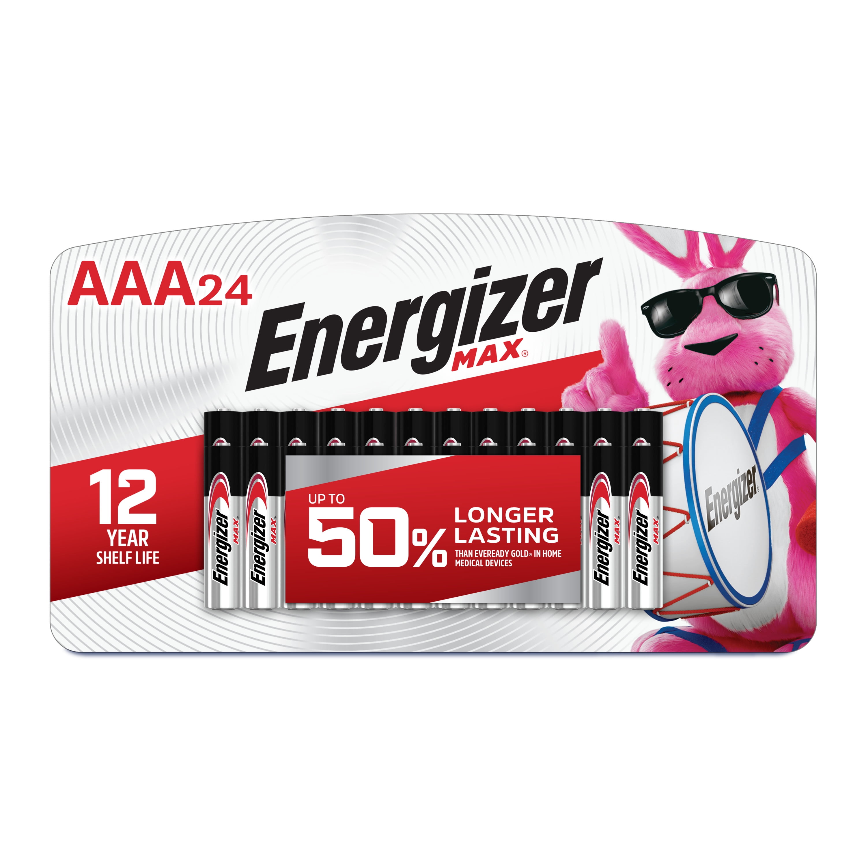 Energizer MAX AAA Batteries (24 Triple Alkaline Batteries Pack), A