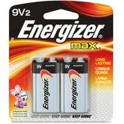 Energizer MAX Alkaline, 9V Batteries, 2 Pack