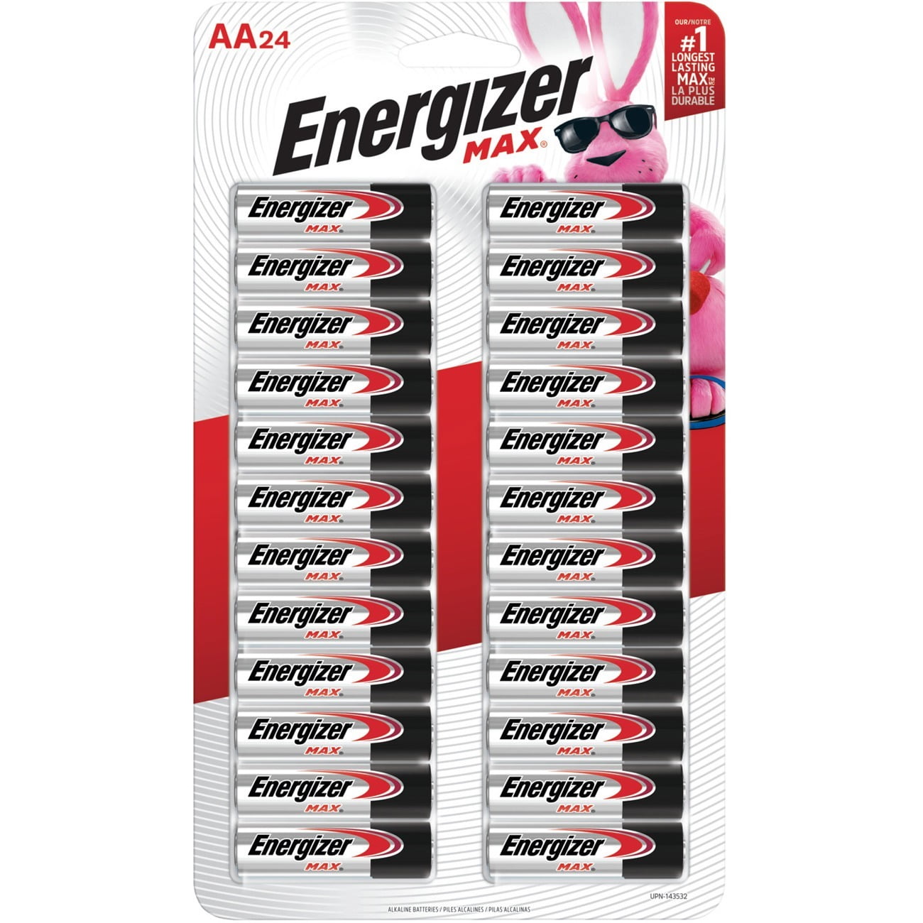 Energizer MAX Alkaline AA Pack Batteries, 24
