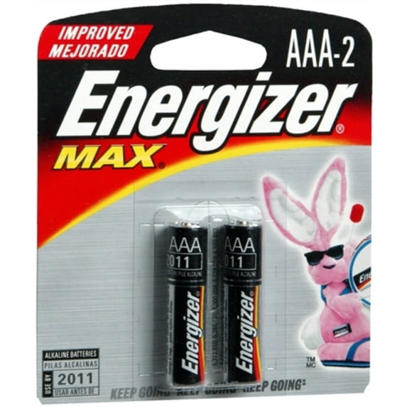 Energizer MAX Alkaline Batteries AAA 2 Each (Pack of 2)