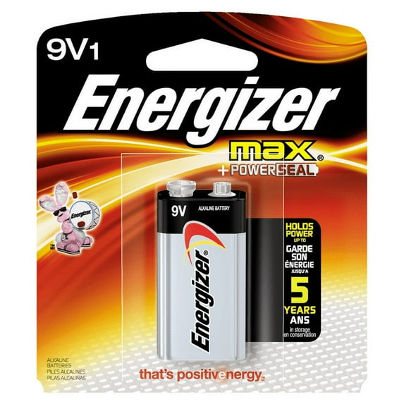 Energizer MAX Alkaline Battery, 9 Volt, 1 Each (Pack of 2)