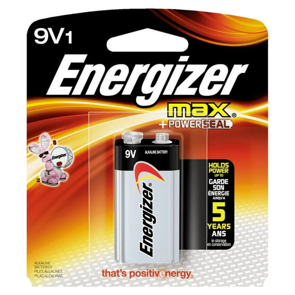 Energizer MAX Alkaline Battery, 9 Volt, 1 Each (Pack of 2)