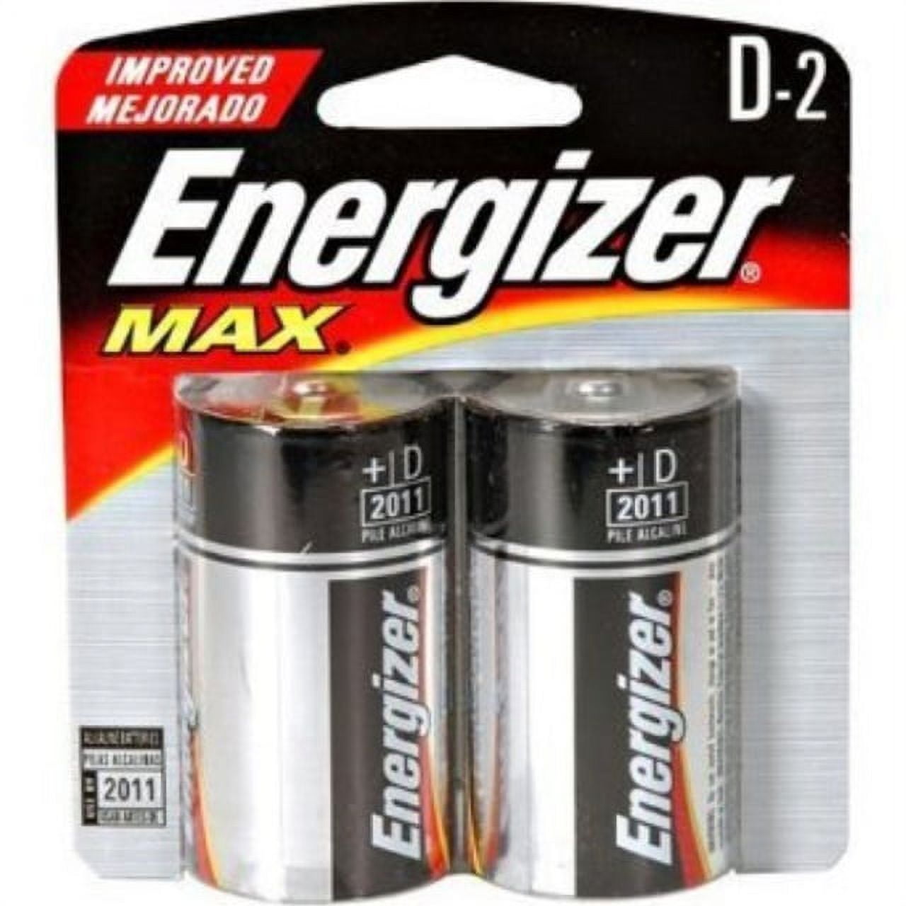Energizer Max D Alkaline Batteries, 2-Count