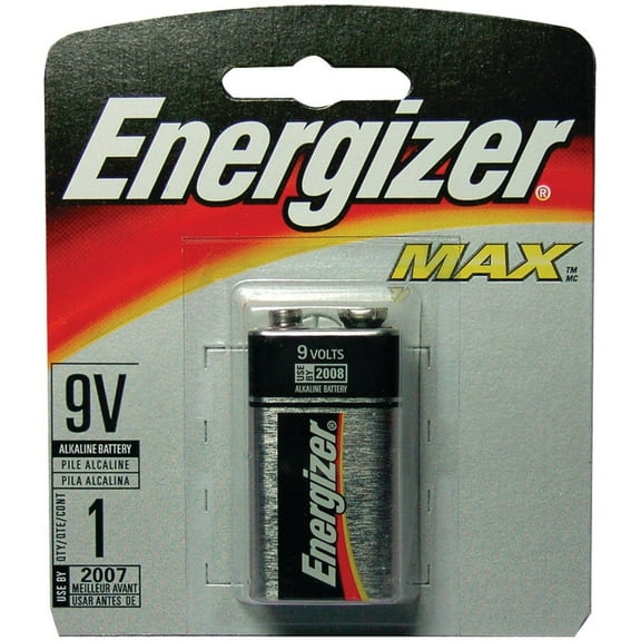 Energizer Max 9 Volt Alkaline Battery - Long Lasting Power - 1 Pack