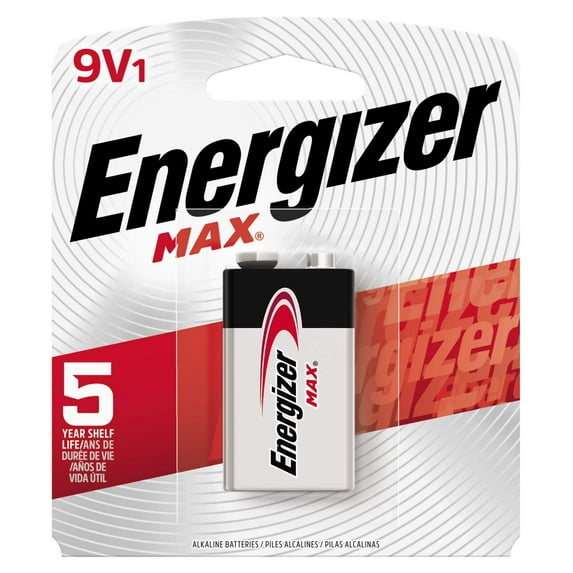 Energizer Max 9V Batteries, Premium Alkaline 9 Volt Batteries (1 Battery Count) - Packaging May Vary