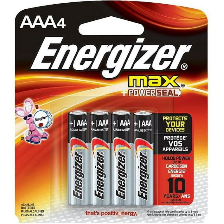 Energizer Max AAA Alkaline Battery 4 ea (Pack of 2) - Walmart.com