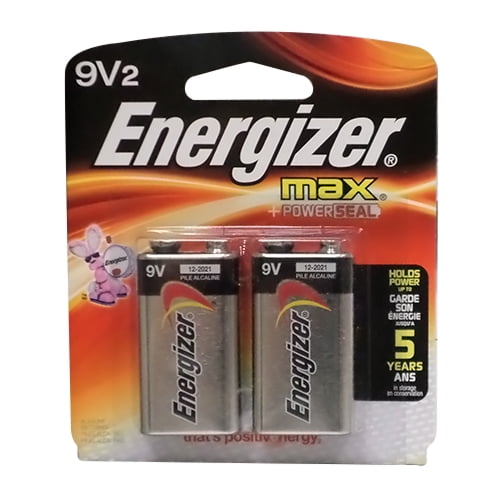 Energizer Max Alkaline 9 Volt Battery 522, Long Lasting 2 Ea, 6 Pack