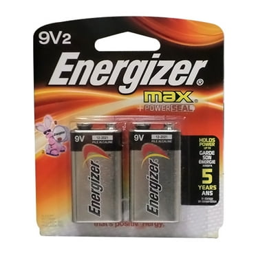Energizer Max Alkaline 9 Volt Battery 522, Long Lasting 2 Ea