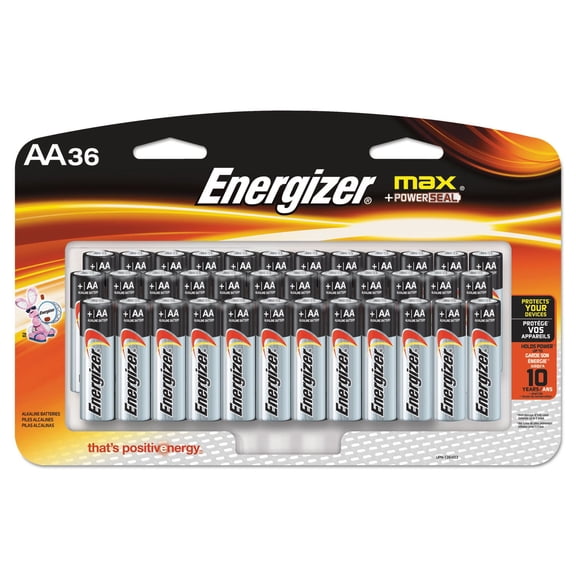 Energizer Max Alkaline AA Batteries, 36 Count