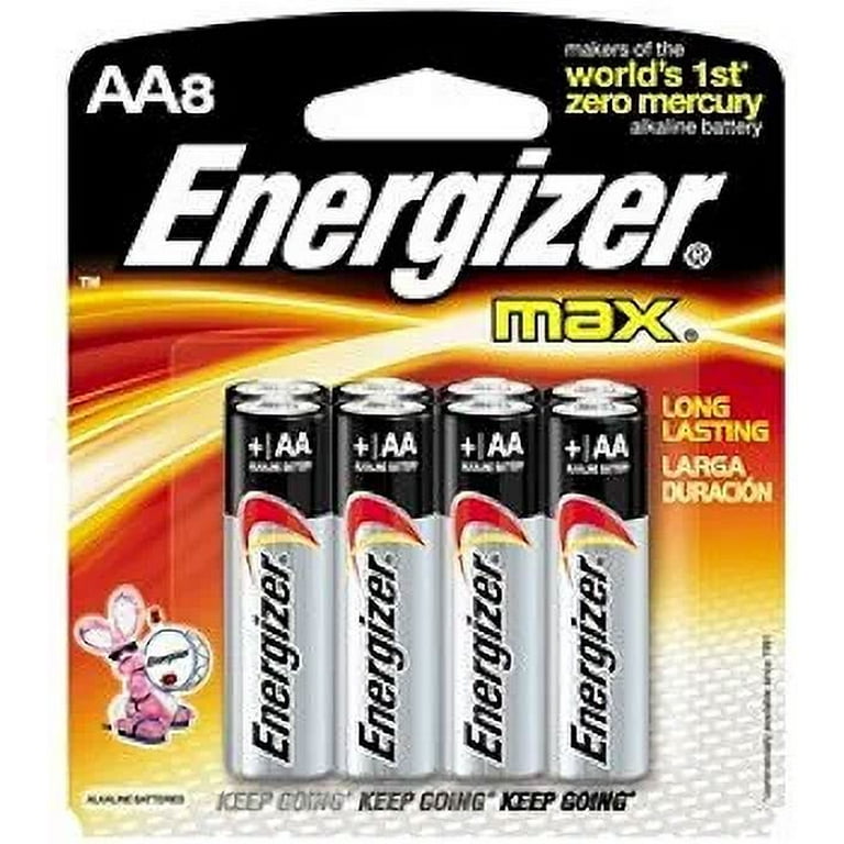 Energizer Max Alkaline AA Batteries, 8 Pack