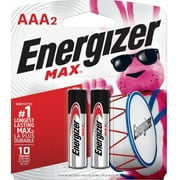 Energizer MAX AAA Batteries (2 Pack), Triple A Alkaline Batteries
