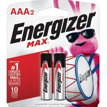Energizer MAX AAA Batteries (2 Pack), Triple A Alkaline Batteries