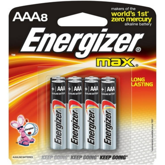 Energizer Max Alkaline AAA Batteries 8 Each (Pack of 3)