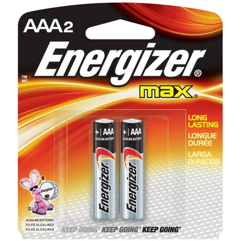 Energizer Max Alkaline Batteries AAA-1 Blister Pk of 2