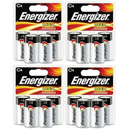 Energizer Max C Cell Alkaline Battery, 16 Batteries (4 X 4 Count Packs)