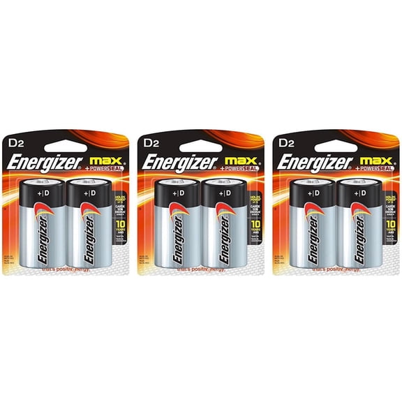 Energizer Max D Batteries - 3 Pack of 2