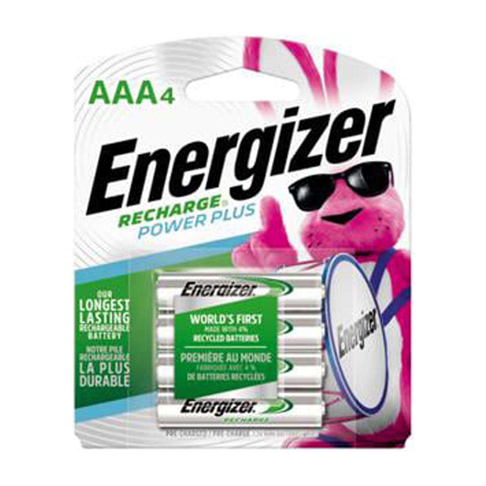 Energizer NH12BP-4 Rechargeable AAA (Triple A) Batteries, 800 mAh, 4 Pack - Quantity 6
