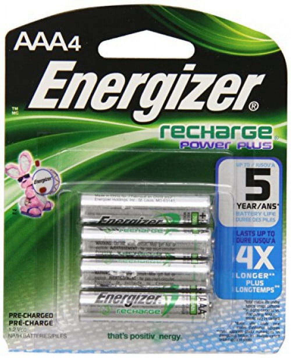 Paquet de 4 piles AAA rechargeables NH12BP-4 Energizer au NiMH
