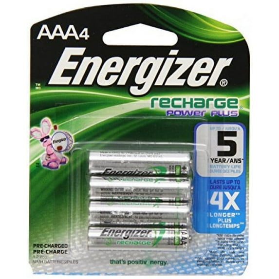 Energizer NH12BP Rechargeable Nickel Metal Hydride AAA Battery, 4-count()