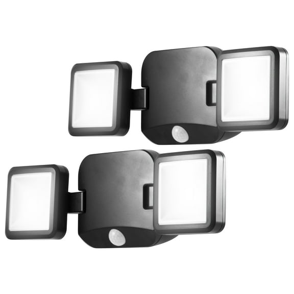 Energizer Outdoor Motion-Activated Wireless Dual-Head LED Spotlight, 40 Degree Beam Angle, 2 Pack – 58348
