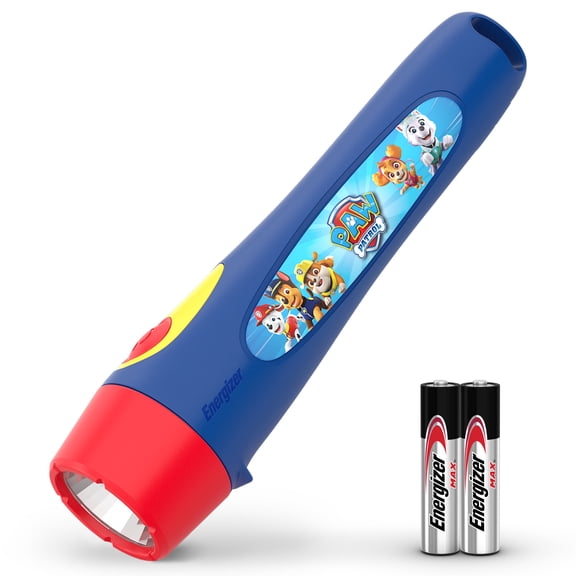 Energizer PAW Patrol LED Flashlight, 15 Lumens, Small Kid Friendly Design, for Camping, Safety and Everyday Use, 2 AAA Batteries Included