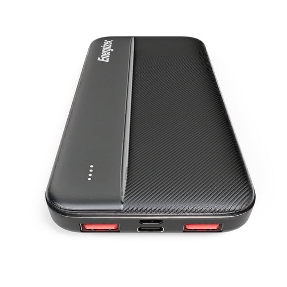 Energizer 10,000mAh Power Bank Portable Charger Karna, 20W USB-C PD Fast Charging Battery Pack for iPhone, Android, Tablets & USB Devices, Black