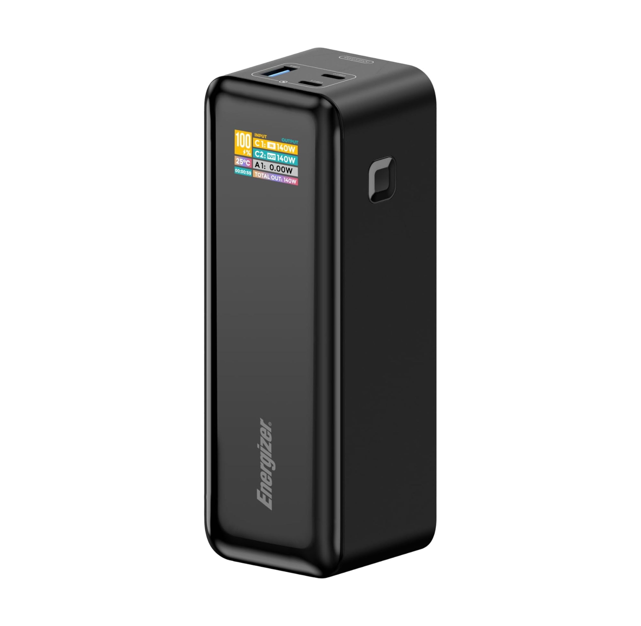 Energizer Power Bank 27000mAh with PD 140W USB-C Outputs Fast Charging Battery Pack USB-A 30W with Intelligent Digital LCD Display for Laptop, Tablet, Smartphone and etc_XP27000PD