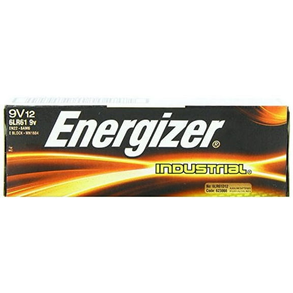 Energizer(R) 9-Volt Alkaline Industrial Batteries, Box Of 12