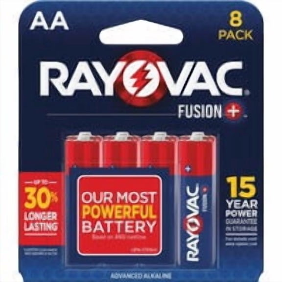 Energizer Rayovac Fusion AA Alkaline Battery - Pack of 12