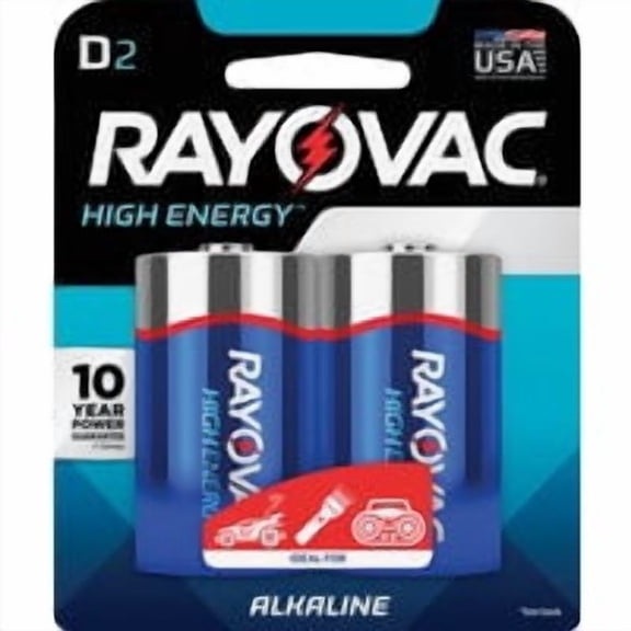 Energizer Rayovac High Energy D Alkaline Battery - Pack of 10