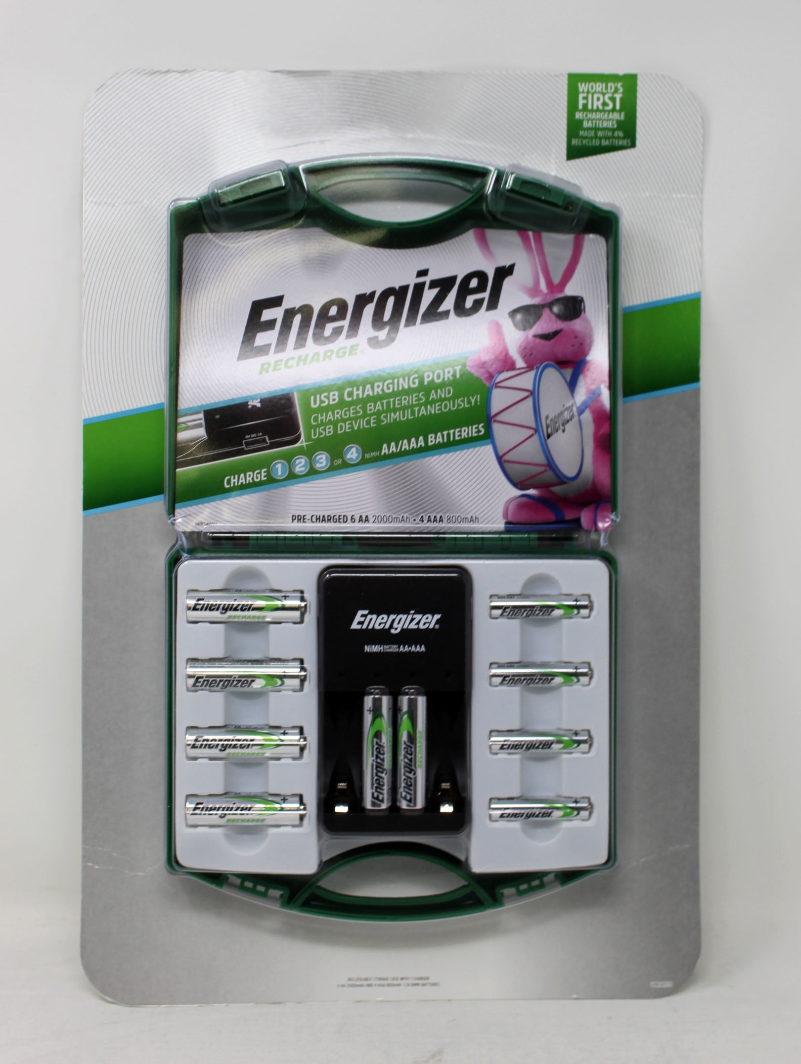 Energizer Recharge AA/AAA Batteries W/USB Charging Port