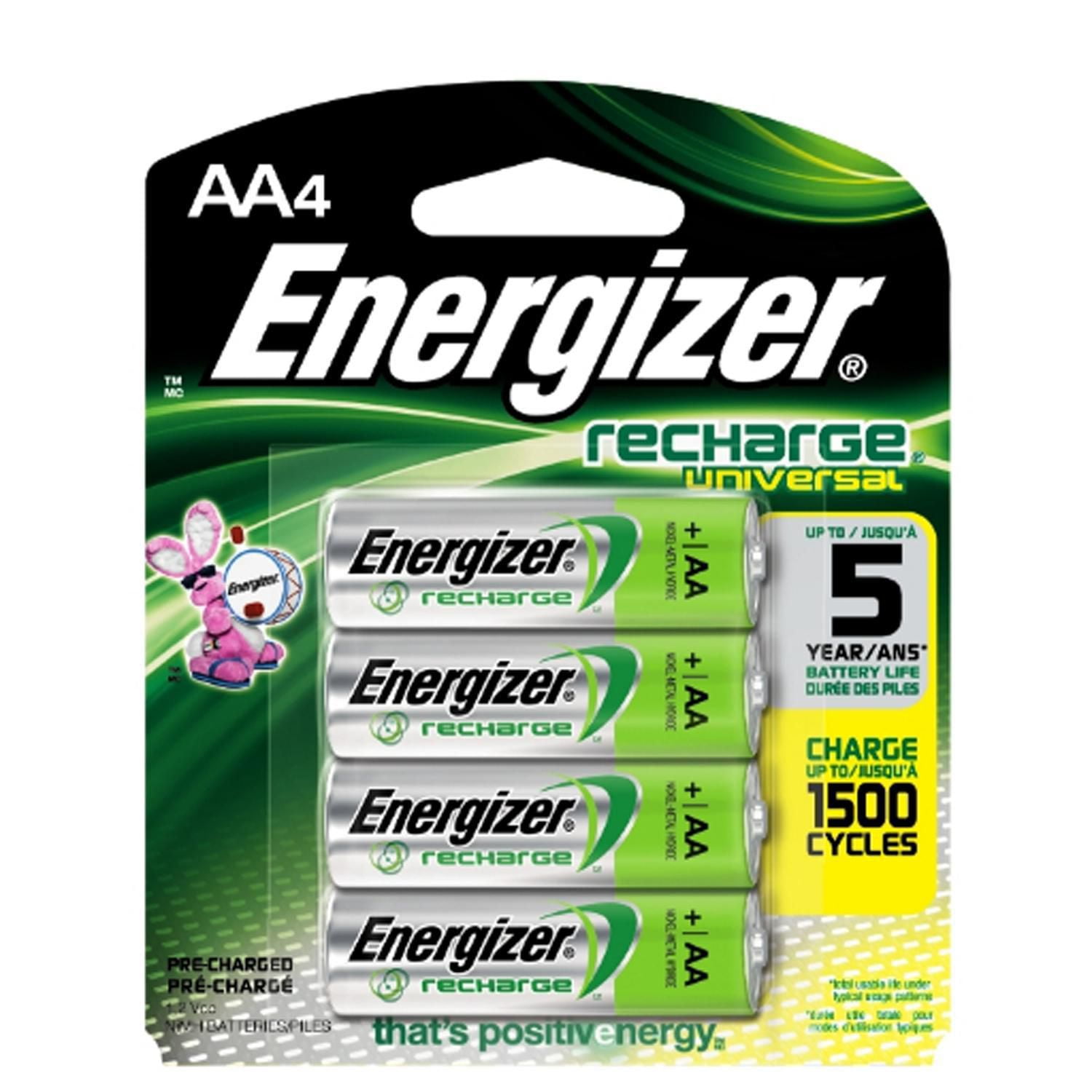 Energizer UNH15BP-4 - 2000 mAh AA Rechargeable Batteries