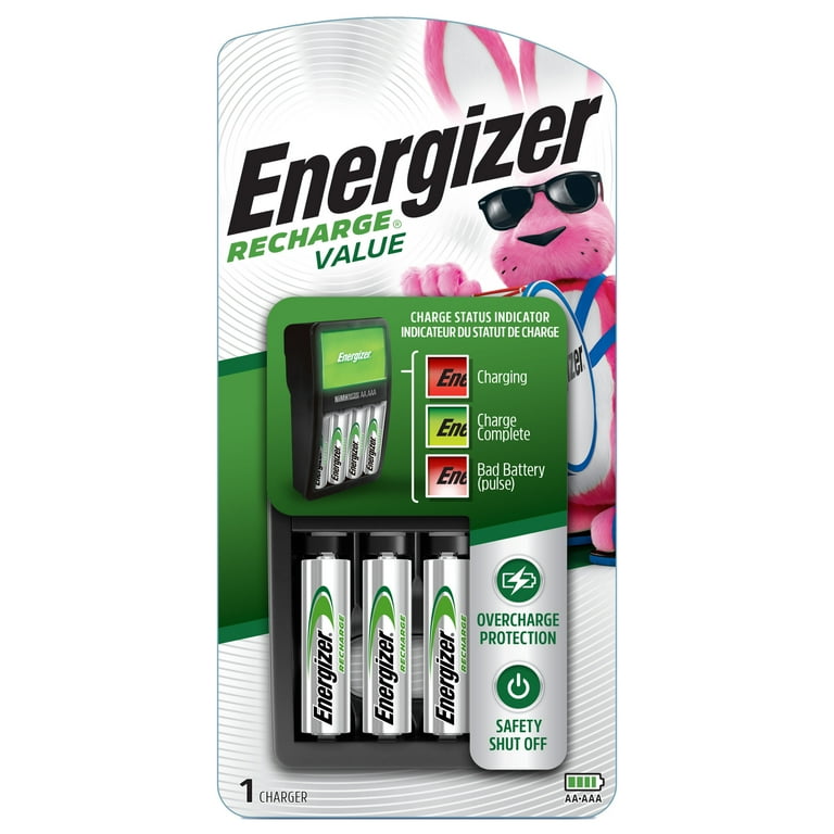 Energizer Recharge Value Charger with Included AA and AAA