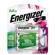 Energizer Rechargeable AA Batteries (4 Pack), Double A Batteries