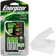 thumbnail image 1 of Energizer Rechargeable AA and AAA Battery Charger Includes 4 AA NiMH 1300mAh Rechargeable Batteries with Battery Case, 1 of 2
