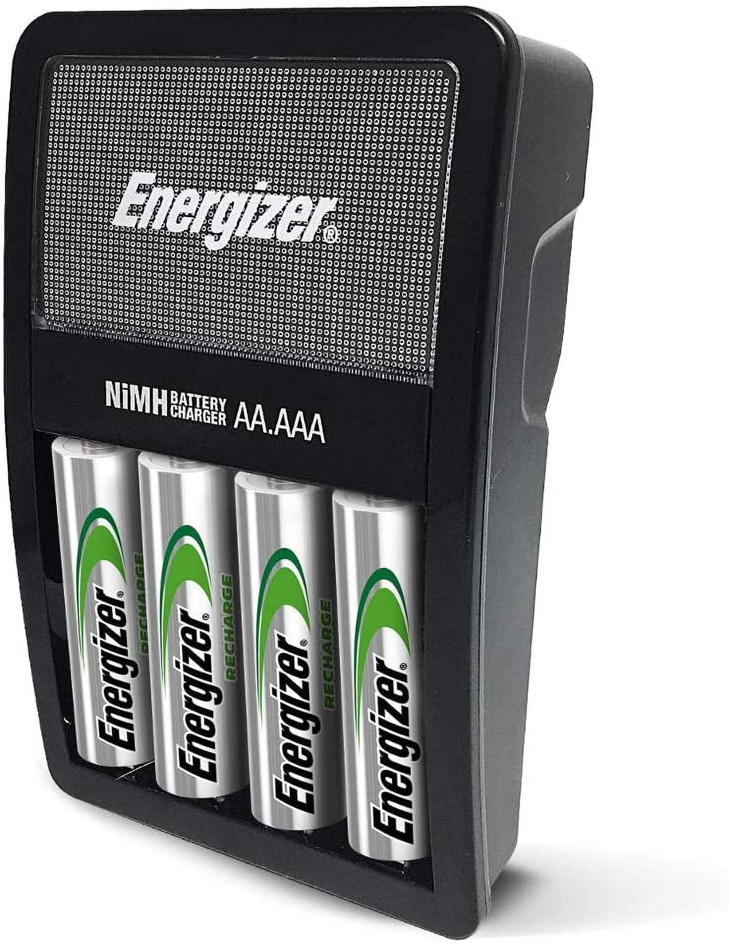 Energizer Rechargeable AA and AAA Battery Charger (Recharge Value) with 4 AA NiMH Rechargeable Batteries