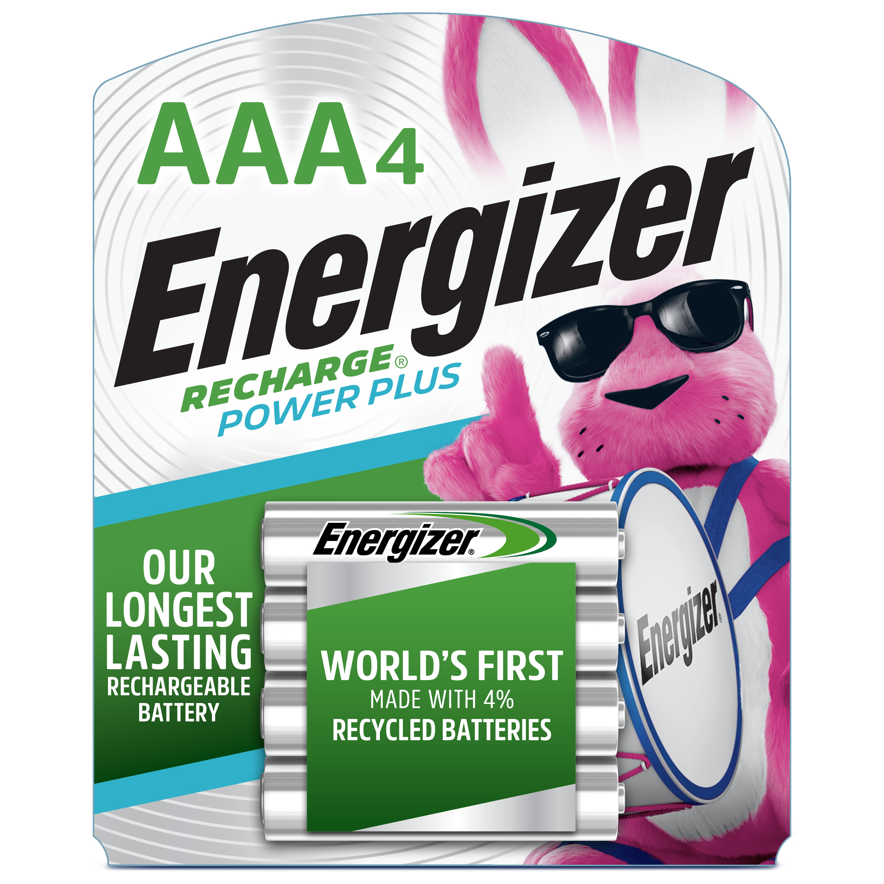 Energizer Rechargeable AAA Batteries (4 Pack), Triple A Batteries - image 1 of 4