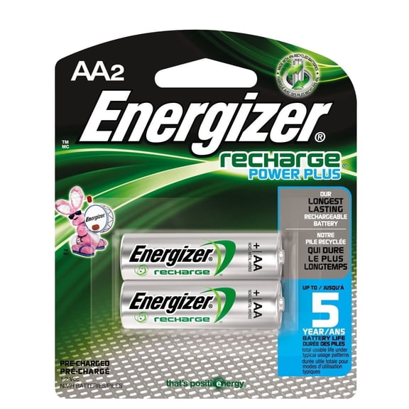 Energizer Rechargeable Batteries, AA Size, 2-Count