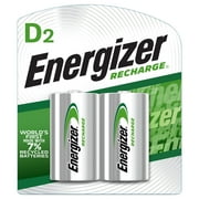 Energizer Rechargeable D Batteries 2 Pack, D Cell Batteries