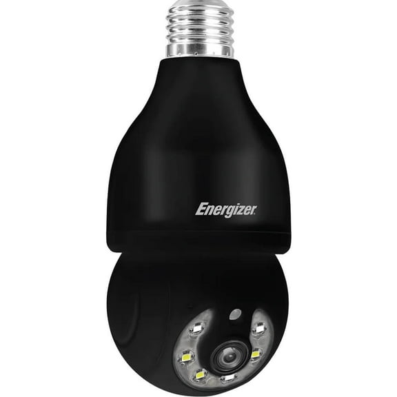 Energizer Smart 5GHz 2K Security Auto Tracking P/T Light Bulb Socket Camera