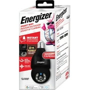 Energizer Smart Outdoor 2K QHD Light Socket Security Camera with Auto Motion Tracking, Black