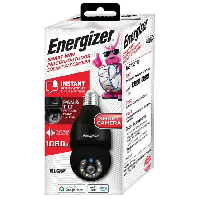 Energizer Smart Outdoor 1080p Security Socket Camera with Auto Motion
