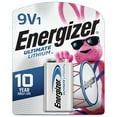 thumbnail image 1 of Energizer Ultimate Lithium 9V Batteries, 9 Volt Batteries (2 Pack), 1 of 2