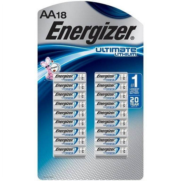 Energizer Ultimate Lithium AA 18-Pack - Longest-Lasting 