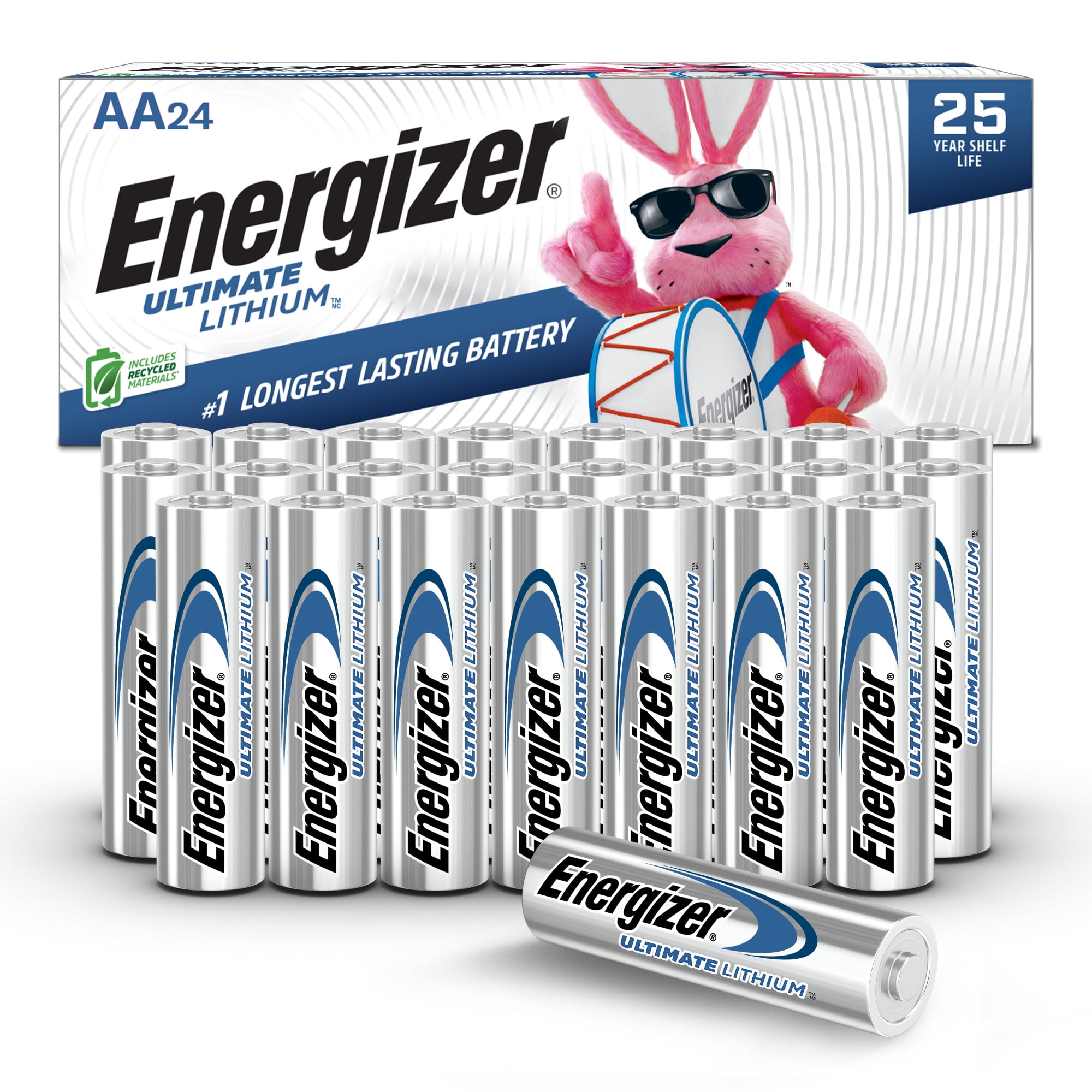 Energizer Ultimate Lithium AA Double A Batteries 24 Pack Walmart